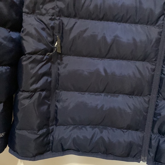 EUC Eddie Bauer Mens XXL Down Puffer Jacket Navy Blue EB650 - Picture 5 of 9